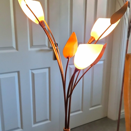 Next copper led floral leaf - led,