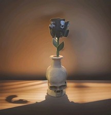 Gothic Skull Rose with Skull