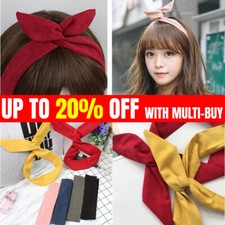 Wire Headbands Wired Head Scarf Suede Rockabilly Hair Bands Wrap Vintage 50s 60s