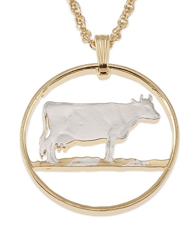 Guernsey cow pendant - cow,