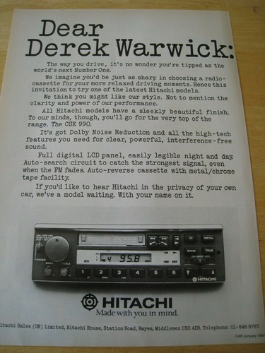 Hitachi radio cassette - cassette, derek