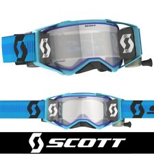 MOTOCROSS MX GOGGLES Scott Prospect WFS Premium Black Blue Roll-off MX Goggles