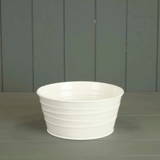 Oak and Brook White Zinc Bowl