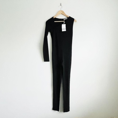 Zara black jumpsuit - black,