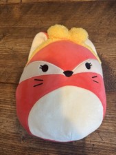 Squishmallows Original 7.5-Inch Fifi Pink Fox Yellow Headband Official Plush