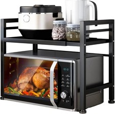 Expandable Microwave Oven Rack AUCTION 2 Tier Kitchen Microwave Shelf
