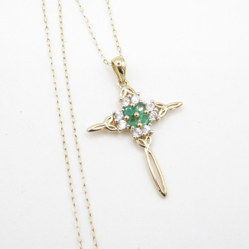 Antique gold 9ct emerald - gold,