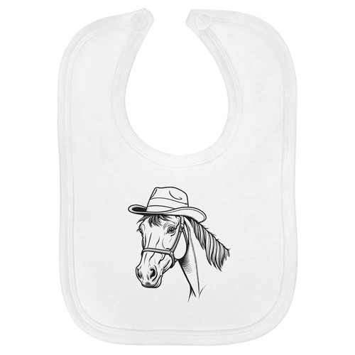 Horse with hat baby bib - baby,