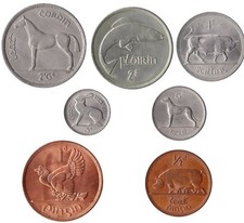 IRELAND IRISH PRE DECIMAL COIN COLLECTION  HALF CROWN TO HALF PENNY