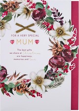Hallmark Boxed Christmas Card for Mum - Traditional Wreath and Verse Design