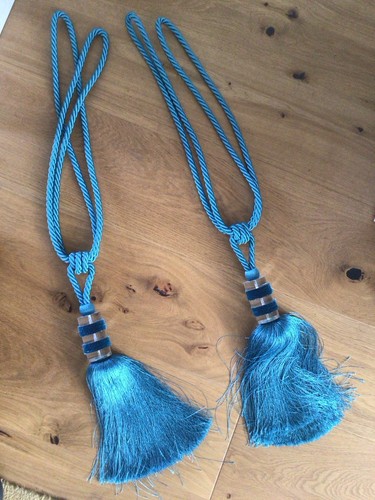 Pair curtain tiebacks rope - pair,