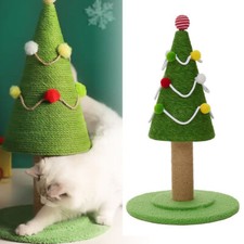 Cat Scratching Post Activity Centre Sisal Christmas Tree Bed Toy Scratcher Tower