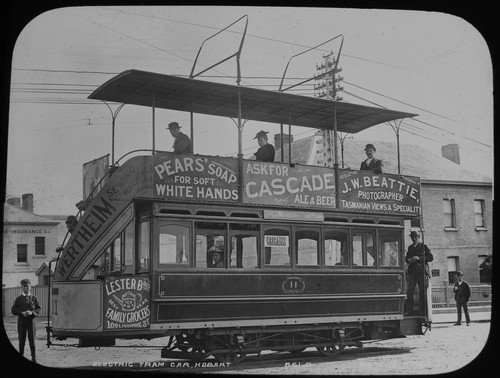 Electric tram car hobart - tram,