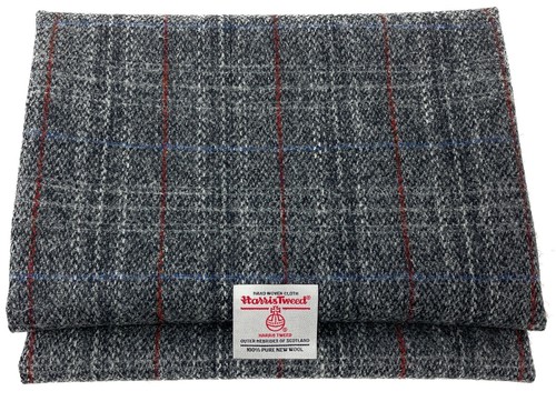 Harris tweed grey with red - harris,