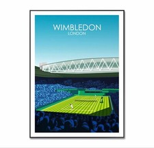 Wimbledon Tennis Poster, Wimbledon 2024, Center Court Print, Grandslam Tennis a4