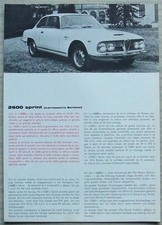 ALFA ROMEO 2600 SPRINT Car Sales Specification Leaflet c1962
