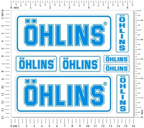 Ohlins fork shock stickers - shock, set
