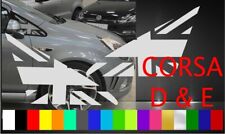 VAUXHALL CORSA D & E LTD EDT VXR SXI SRI FRONT QUARTER WINDOW UNION JACK STICKER