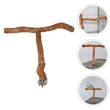 Bird Cage Toy Bird Paw Grinding Standing Parrot Hammock Toy Wooden Parrot Perch