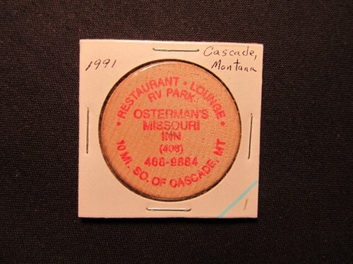 Cascade montana wooden nickel - cascade,,