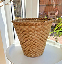 Rattan wicker waste basket - rattan,