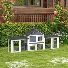 Wooden rabbit hutch house - 83",