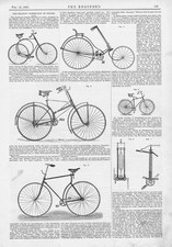 The Stanley Exhibition of Bicycles 2 x Antique Prints 1891
