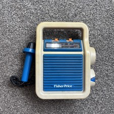 Vintage 1984 Fisher-Price AM/FM Radio with Microphone - Model 3805 Karaoke