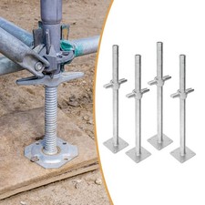 4 Pieces Scaffolding Leveling Jacks Adjustable 30cm for Maintenance Scaffold