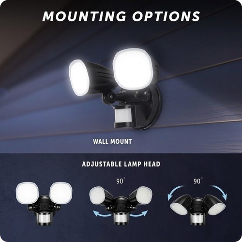 Twin head led - twin, pir