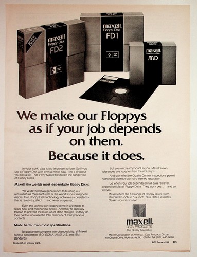 Maxell 1980 vintage print - maxell,
