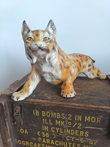 Vintage ceramic lynx wild bob - vintage,