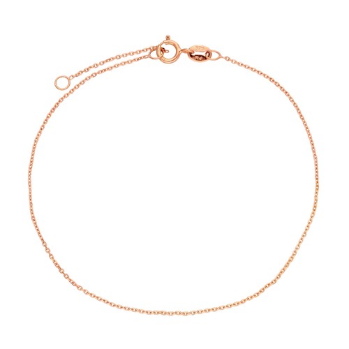 9ct rose gold faceted trace - 9ct,