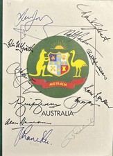 Signed X12 Australia Ashes