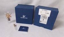 SWAROVSKI CRYSTAL MEMORIES ROSE VASE GOLD METAL STALKS & LEAVES 9448 NR 000 005