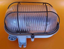 Small Vintage Industrial Cage Bulkhead Lamp 60w