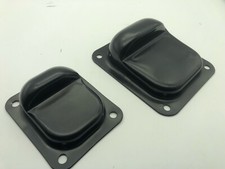 BLACK  - UK. SWING GATE STOP CENTER ELECTRIC GATES - LARGE H: 50x140x160