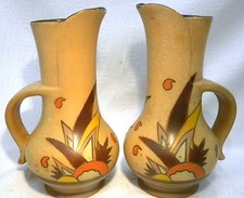 ART DECO BRENTLEIGH WARE JUG / VASE X 2