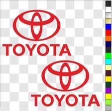 Toyota (2) x 2 stickers decals  logos badges car  etc. various sizes/colours