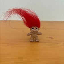 Vintage Dam Troll Pencil Topper Figure With Red Hair 1989, Collectible Toy 