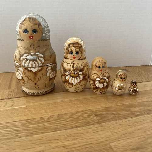 Vintage russian wooden nesting - vintage,