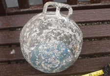 VINTAGE METAL MARKER  BUOY LOBSTERPOT CRAB POT MARINE BOAT DISPLAY GARDEN POND