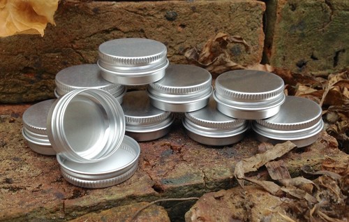Round metal tin 15ml - metal, *lip