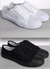 WHITE OR BLACK LACE UP CANVAS