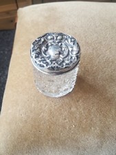 Antique Cut Glass Solid Silver