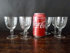 6x Antique Acid Etched Crystal