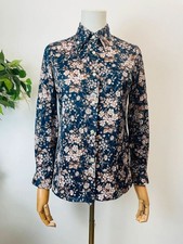 Vintage 70s Navy Blue Brown