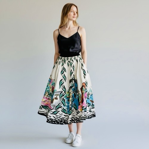 Vtg 50s village - 50s, hand