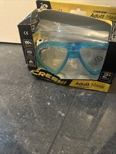 Cressi Adult Snorkel/Dive Mask – Blue – 100% Silicone, Tempered Glass – NEW