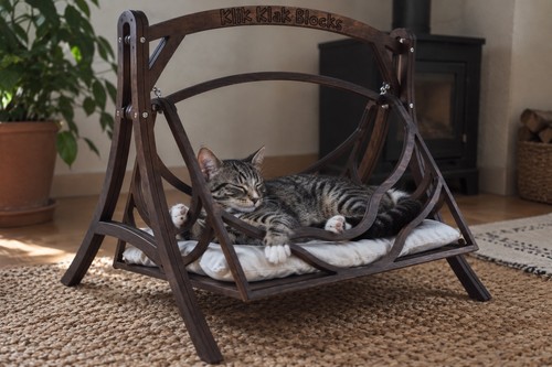 Cat swing wood bed - swing, wooden